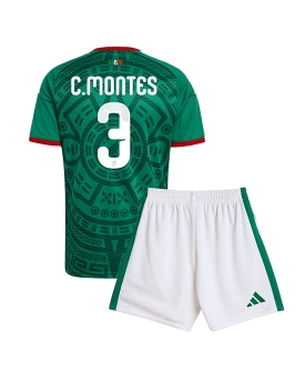 Billige Fotballdrakt Mexico Cesar Montes #3 Replika Hjemmedraktsett Barn VM 2026 Kortermet (med bukser)